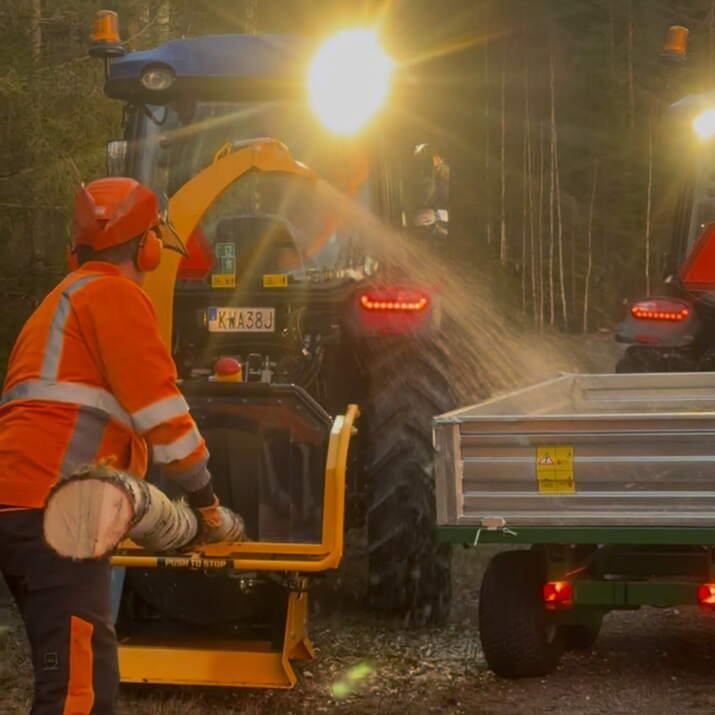 Flishugg 150, med hydraulisk inmatning