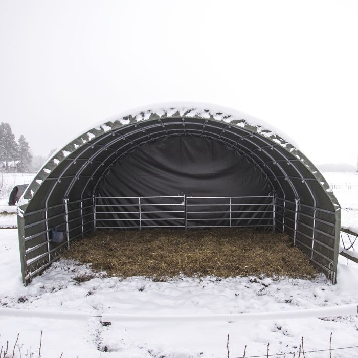 Vindskydd 6 x 6 m inkl. 6 st fotbågegrindar