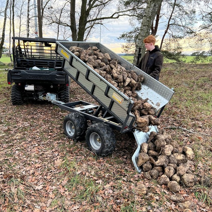 Tippvagn ATV 1420 kg med elhydraulisk tipp