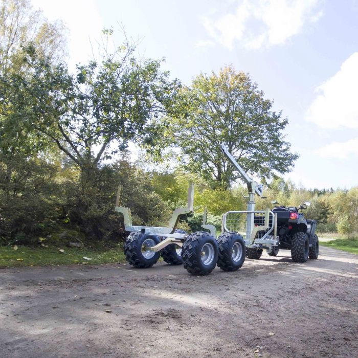 Skogsvagn ATV med kran och vinsch, Tower2+