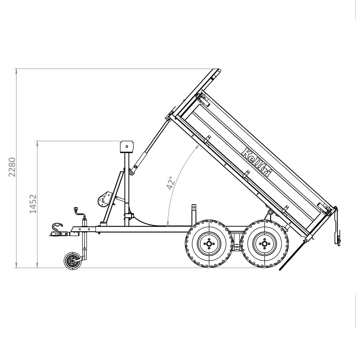 Tippvagn ATV PRO 1,5 ton
