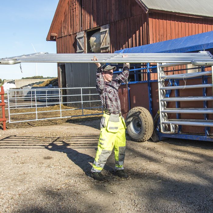 Fångstgrind i aluminium med fotbågar