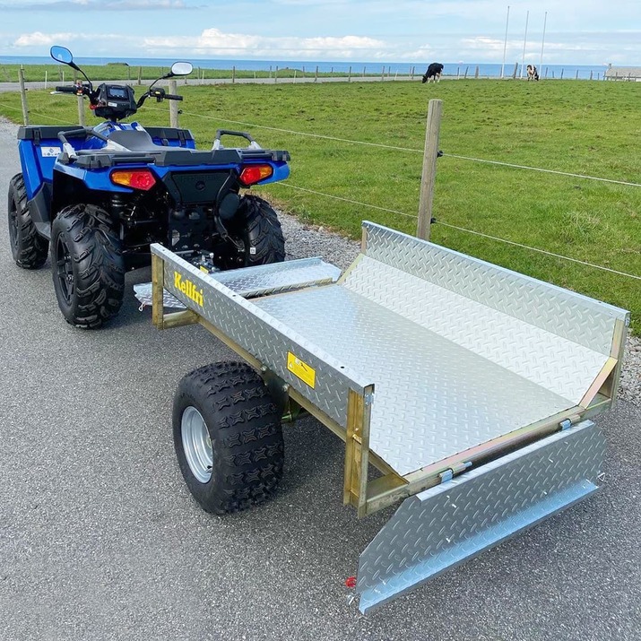 Tippvagn ATV 500 kg med galvad durkplåt