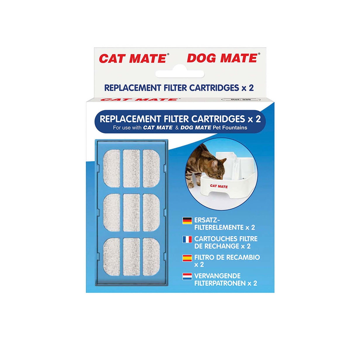 Filter till 47-80850 Cat Mate Dricksfontän 2-pack - Kellfri