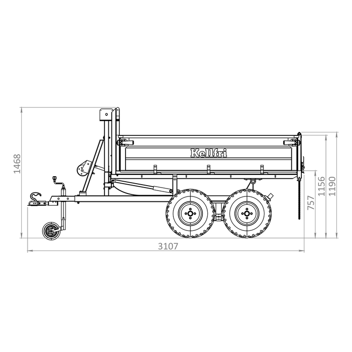 Tippvagn ATV PRO 1,5 ton