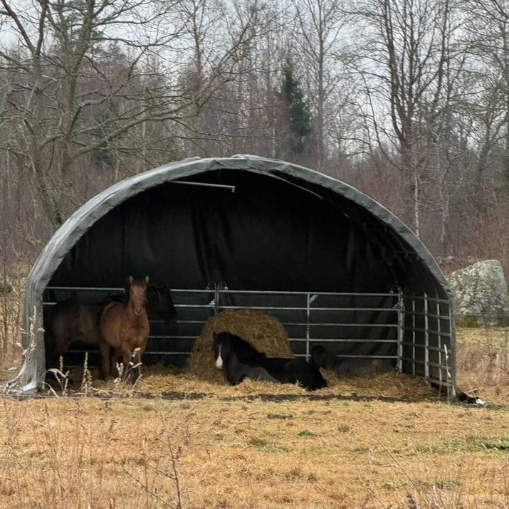 Vindskydd 6 x 6 m inkl. 6 st fotbågegrindar
