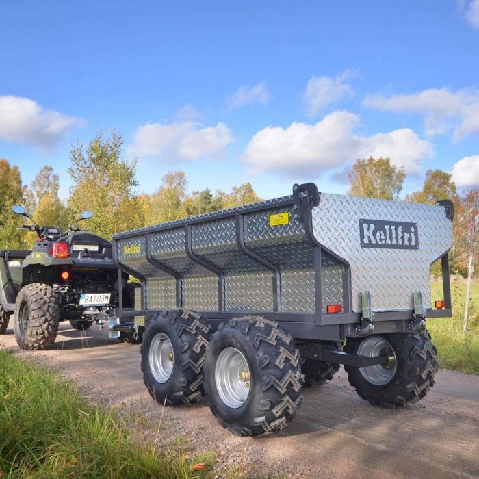 Tippvagn ATV 1420 kg med elhydraulisk tipp