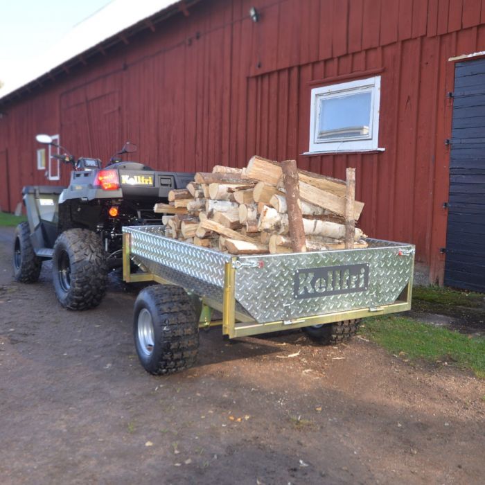 Tippvagn ATV 500 kg med galvad durkplåt