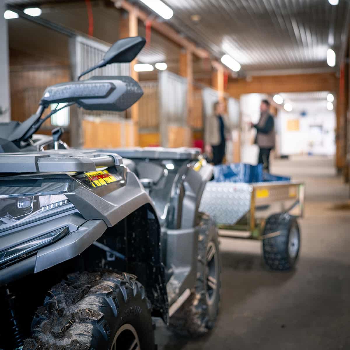Tippvagn ATV 500 kg med galvad durkplåt