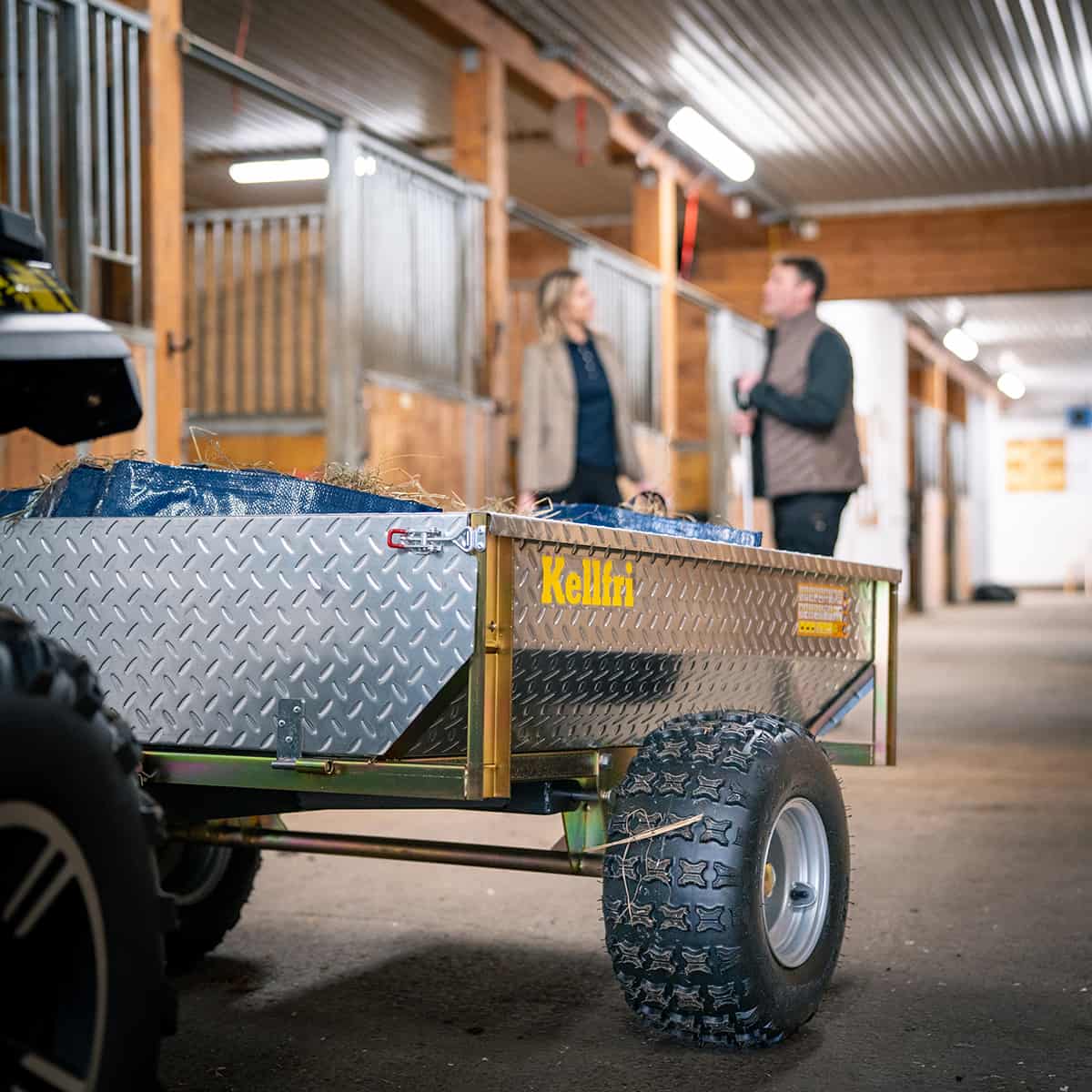 Tippvagn ATV 500 kg med galvad durkplåt